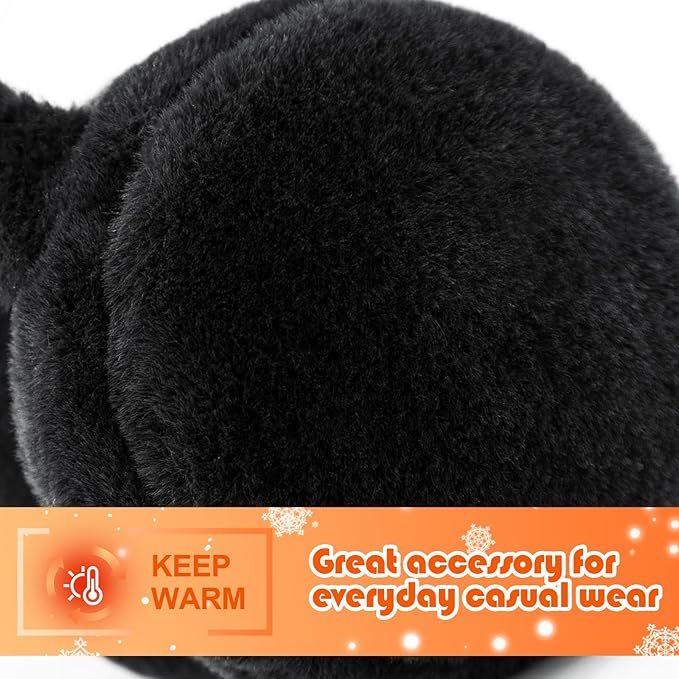Kids Winter Earmuffs Baby Warm Ear Muff Girls Cute Furry Ear Warmers Boys Foldable Ear Covers for Cold Weather