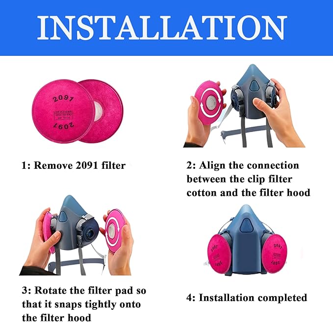 16PCS (8 Pack) 2091 Particulate Filter,Installed on Filters,Compatible with 6000 6200 6800 7000 FF-4 Series to Replace 2091 Filters