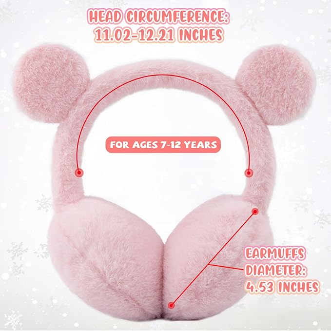 XIAOHAWANG Winter Earmuffs for Kids Girl Warm Ear Muffs Baby Boy Plush Padded Ear Warmer