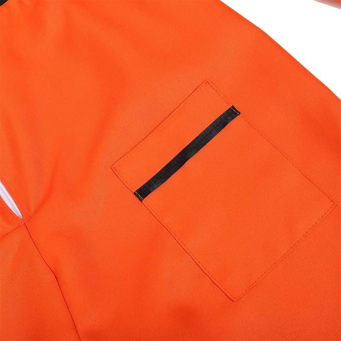 Men's Adult Astronaut Spaceman Costume Coverall Pilot Air Force Flight Jumpsuit Dress Up Party