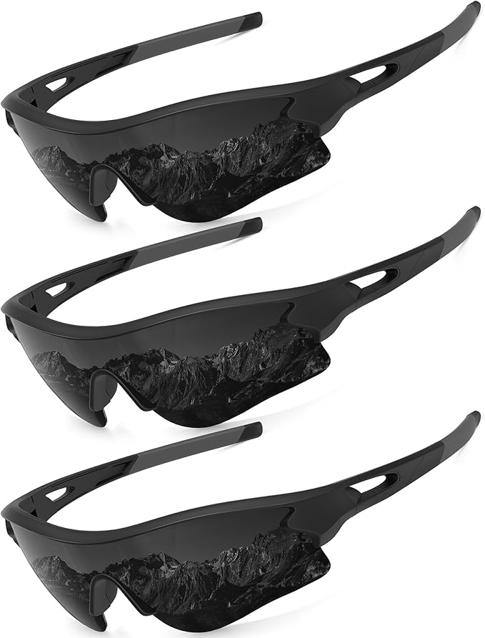 KALIYADI Sports Sunglasses Polarized Sunglasses-Men: Mens Sunglasses with UV400 for Golf Running Fishing