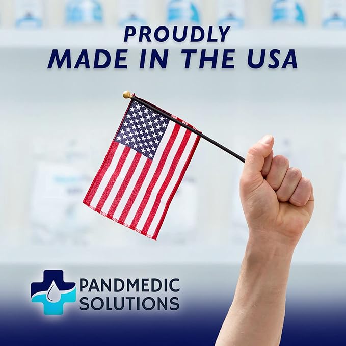 PandMedic Disposable Face Mask MADE in USA | Premium Medical American 3 Ply Safety Face Masks Breathable With Elastic Ear Loops - 50ct Resealable Bag