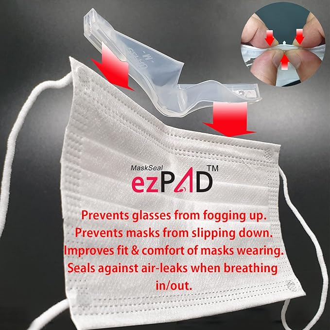 MaskSeal, Anti-Fog Silicon PAD Helps Improve facemask's Sealing (Large)