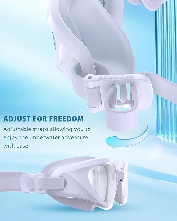 Swim Goggles, Unisex Adult Swimming Goggles Upgraded Anti Fog Anti UV No Leakage Wide View for Men Women Youth