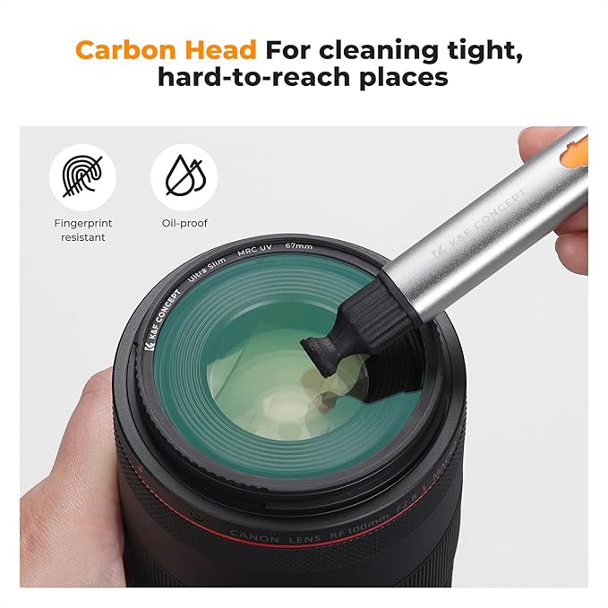 K&F Concept Lens Cleaning Pen Kit for APS-C CMOS & CCD Sensors, Lens Cleaner Pen with 6* APS-C Sensor Cleaning Rods for DSLR & Mirrorless Digital Cameras