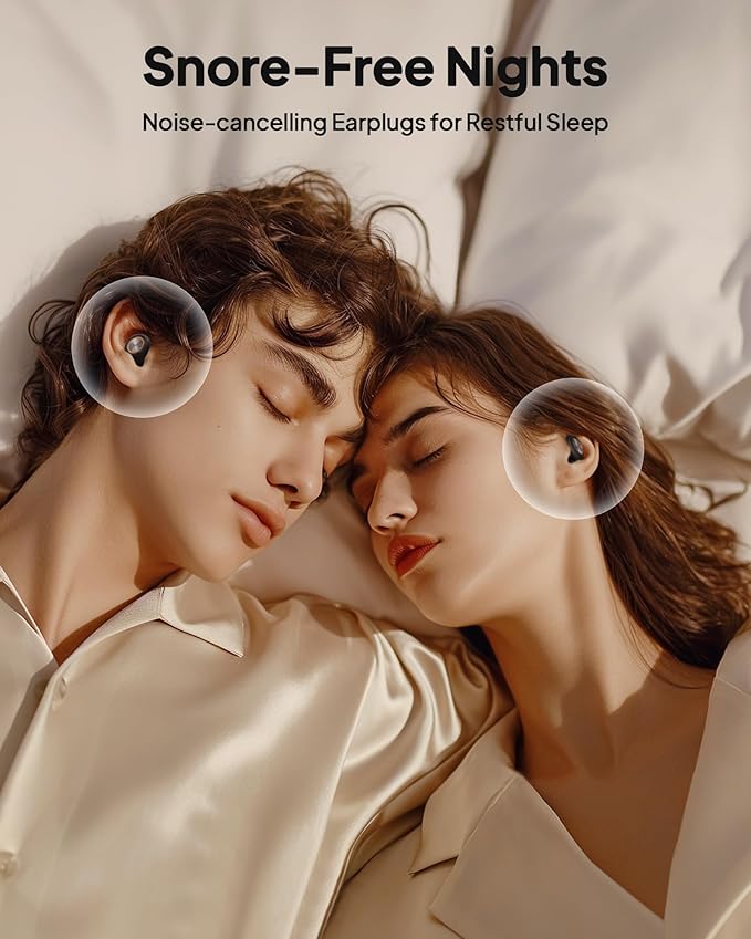 Ear Plugs for Sleeping Noise Cancelling, Reusable Silicone Ear Plugs for Sleeping with 8 Eartips and Case, 45dB Noise Reduction, High-Fidelity Hearing Protection Ear Plugs for Concert and Snoring