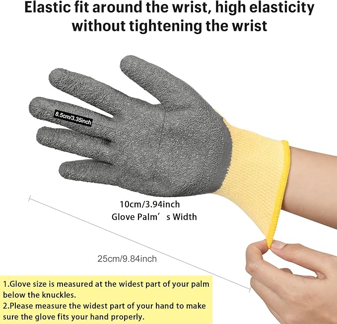 Electrical Insulated Gloves,400V High Voltage Resistance Electrician Gloves,Anti-slip Rubber,Work Gloves