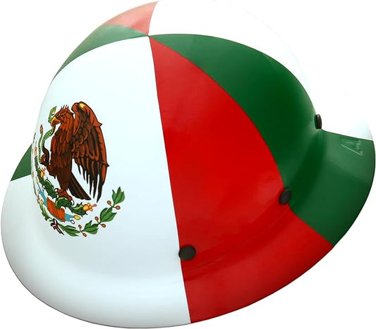 AFP Fiber Full Brim Hard Hat | 6 Point Ratchet Suspension | OSHA & ANSI Rated