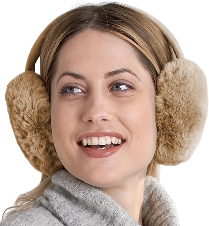 Brook + Bay Ear Muffs Winter Women - Stay Warm with Winter Ear Muffs for Women - Adjustable Fluffy Folding Earmuffs - Fuzzy Faux Fur Earmuff Foldable - Women's Earmuffs