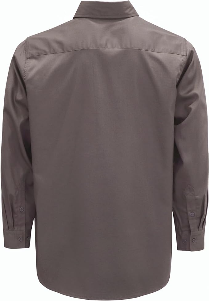 BOCOMAL FR Shirts Flame Resistant 100% C NFPA2112 7.5oz Men's Fire Retardant Welding Shirt
