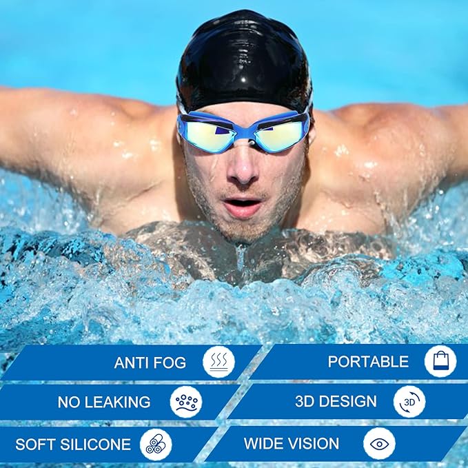 Konohan 24 Pack Swim Goggles Bulk for Kids adult Pool Goggles Anti Fog Silicone No Leak Swimming Glasses for Men Women Youth