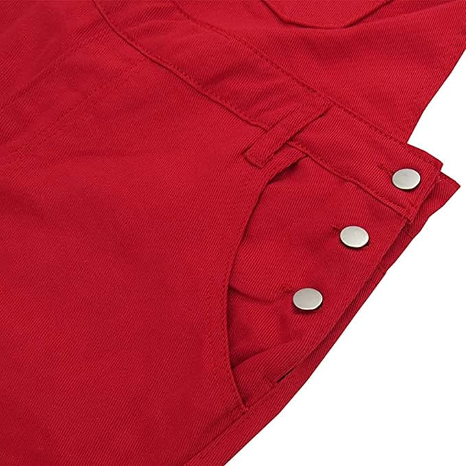 LONGBIDA Men's Denim Bib Overalls Fashion Slim Fit Jumpsuit with Pockets