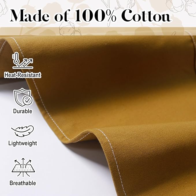 Chef Apron for Men Women with Pockets,Cross Back Cotton Canvas Plus Size Apron for Cooking BBQ Baking Gardening
