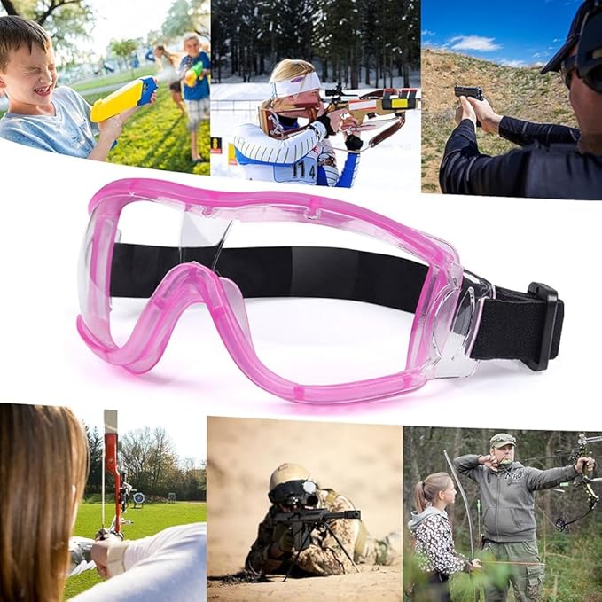 Kids Safety Goggles, Toddler Safety Glasses With UV Anti-Fog,Clear Lens Glasses Cleaning Cloth Included