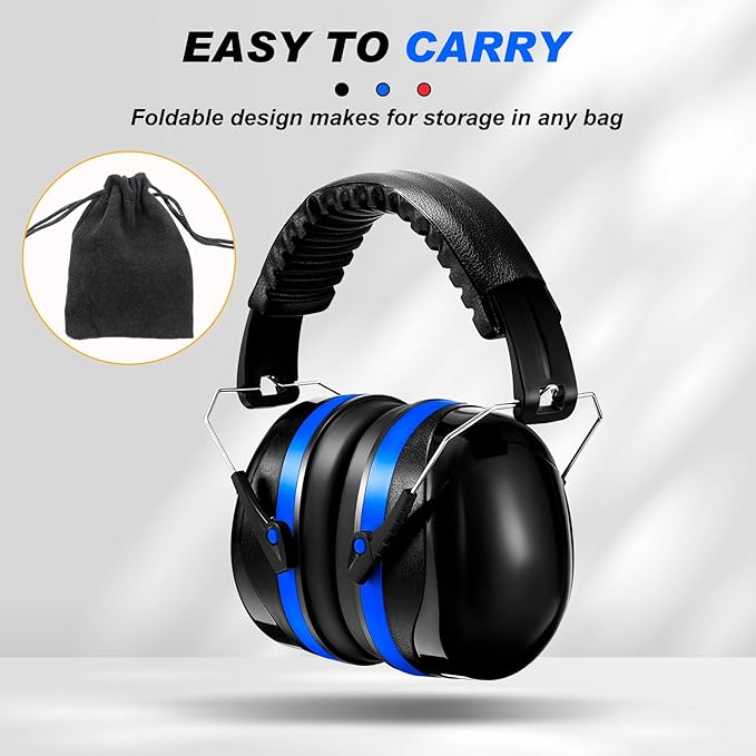 TrelaCo 3 Set 28db Shooting Ear Protection Safety Earmuffs Set for the Range, Shooting and Hunting