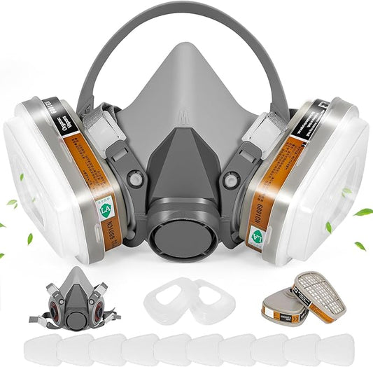 Respirator Mask, Paint Respirator with 6001 Filters for Chemical, Spray Paint, Epoxy Resin,Sanding