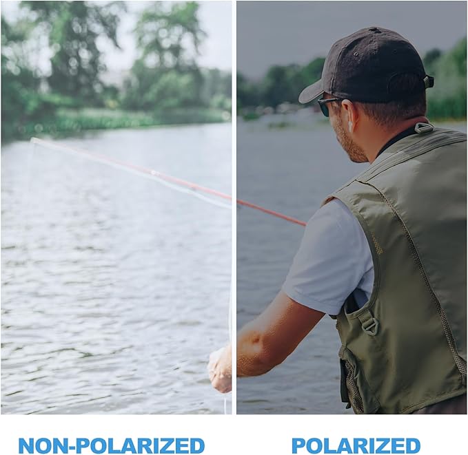 Polarized Sports Sunglasses for Men Women, Ideal for Fishing Running Driving Wrap Around Sunglasses, UV400 Protection
