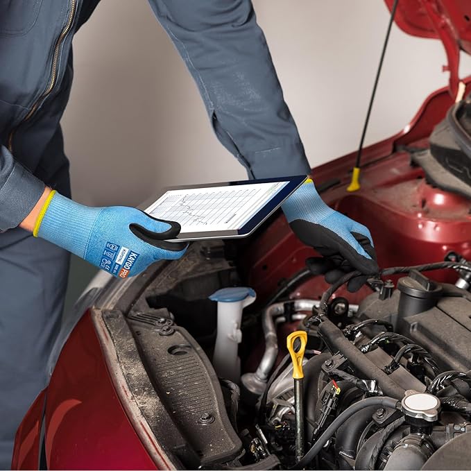 KAYGO Cut Resistant Gloves Micro Finishing Nitrile Coated,ANSI Cut Level A4,KG22NB