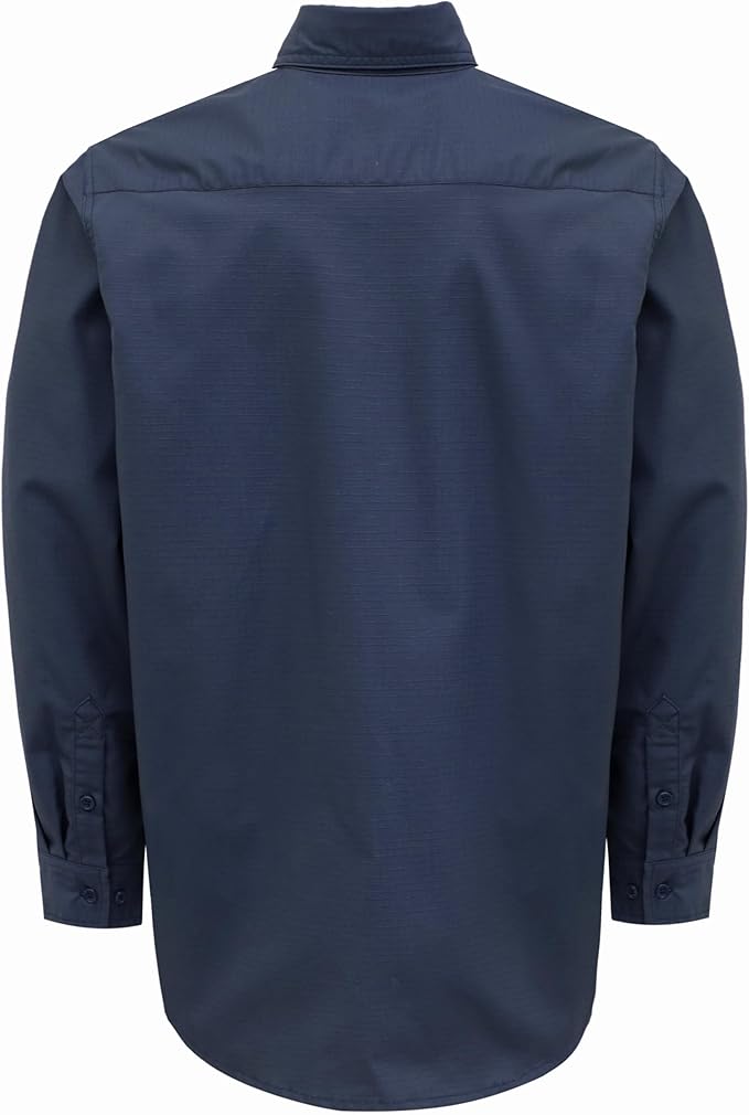 BOCOMAL FR Shirts 6oz Ripstop Durable Rugged Zipper Pocket Water Repellent Finish Fire Resistant Shirt-CAT2