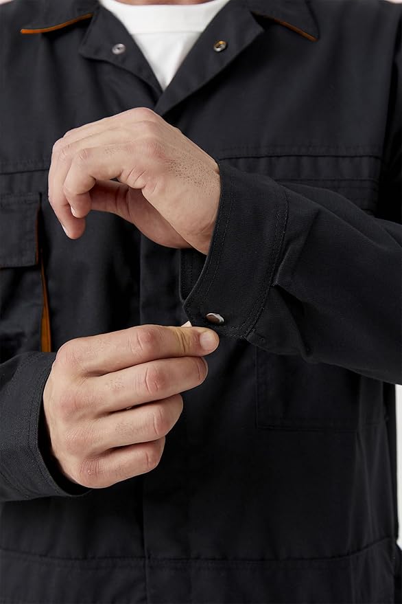 Men's Work Coverall Long Sleeves Overalls Mechanics Coveralls Workwear Jumpsuit with Multi Pockets