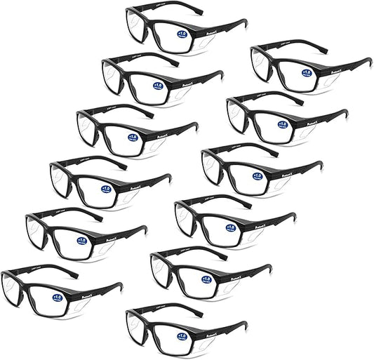 ProtectX Classic Safety Glasses, Anti-Fog Scratch Resistant Lenses, Protective Eyewear for Work, Indoor/Outdoor, ANSI Z87.1