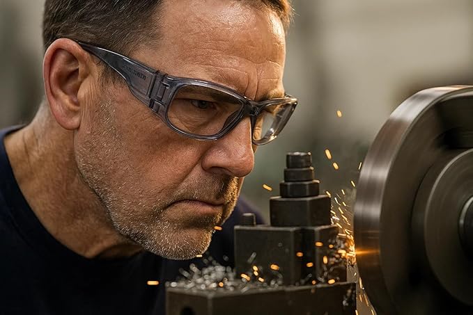 TITANIUM - Safety Glasses Protective Eyewear for Men and Women - ANSI z87.1 Safety Glasses - Impact Resistant, Comfortable Eye Protection for Industrial, Construction, Consumer, and Sports