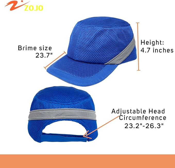 Zojo Baseball Bump Cap Hard Hat Helmet,5PCS Reflective Breathable Lightweight Safety Cap for Men and Women