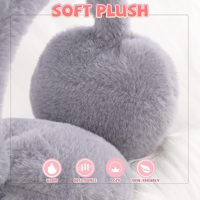 XIAOHAWANG Winter Earmuffs for Kids Girl Warm Ear Muffs Baby Boy Plush Padded Ear Warmer