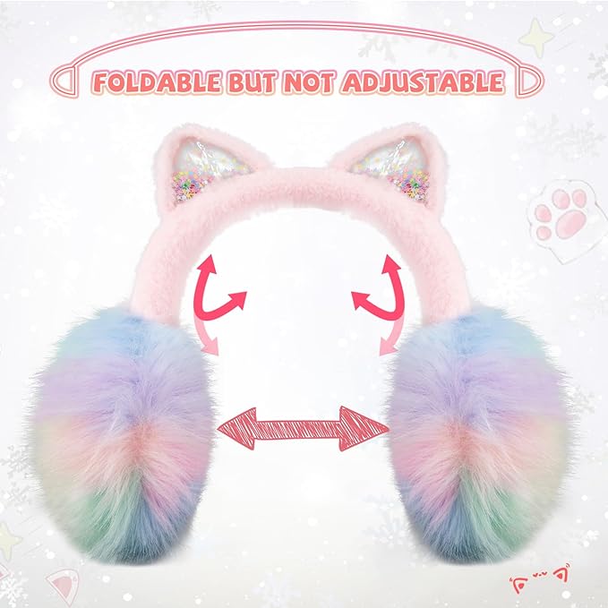 XIAOHAWANG Winter Earmuffs for Kids Girl Warm Ear Muffs Baby Boy Plush Padded Ear Warmer