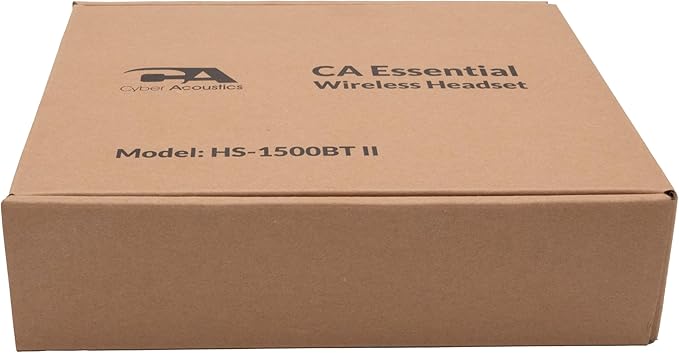 Cyber Acoustics Professional Wireless Headset with AI Noise Cancelation (HS-1500BT II) - Includes ANC and AI-Powered Noise Canceling Tech for Professional Sounding Calls, USB-C Bluetooth Dongle