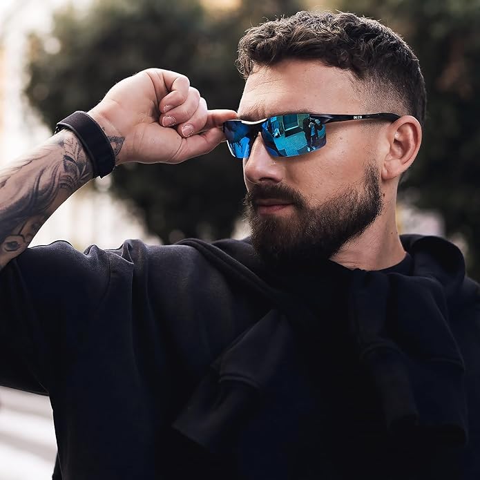 DUCO Mens Sports Polarized Sunglasses UV Protection Sunglasses for Men 8177s