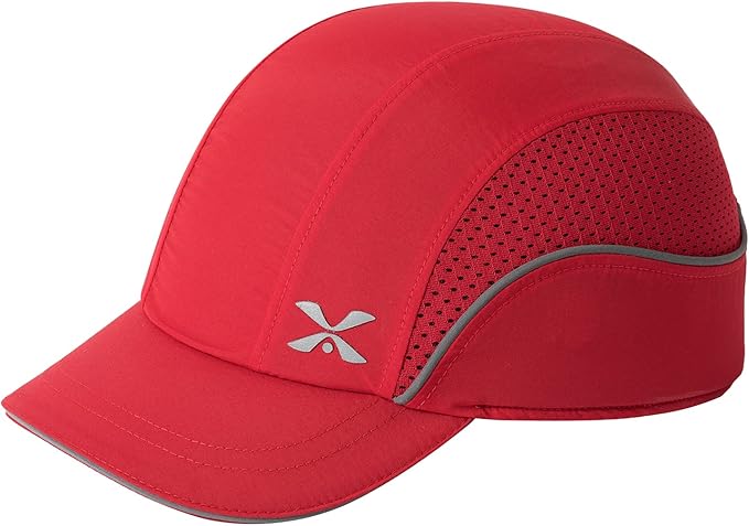 Lightweight Safety Bump Cap - Breathable Baseball Style Protective Hat with Reflective Stripes