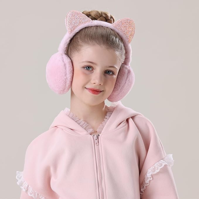 XIAOHAWANG Winter Earmuffs for Kids Girl Warm Ear Muffs Baby Boy Plush Padded Ear Warmer