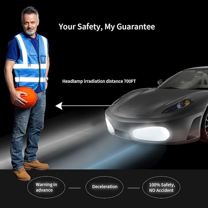 Tydon Guardian Reflective Safety Vest for Women Men High Visibility Security With Pocket Zipper Front Meet ANSI/ISEA Standard