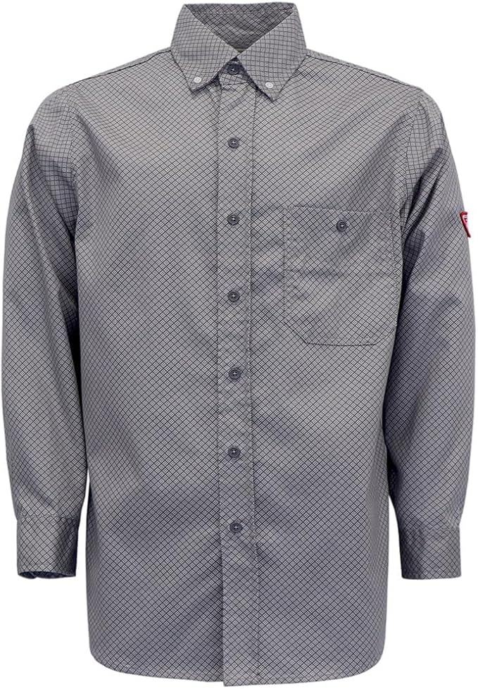 TICOMELA FR Shirt for Men Flame Resistant Shirts 6.5oz Light Weight Plaid Men's Fire Retardant Shirts