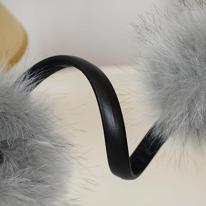 Women's Faux Fur Ear Muffs For Winter Women - Warm Faux Fur Fuzzy Ear Muffs Windproof Cold Weather Ear Warmers