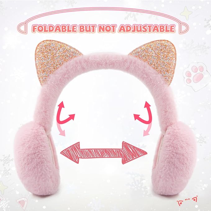 XIAOHAWANG Winter Earmuffs for Kids Girl Warm Ear Muffs Baby Boy Plush Padded Ear Warmer