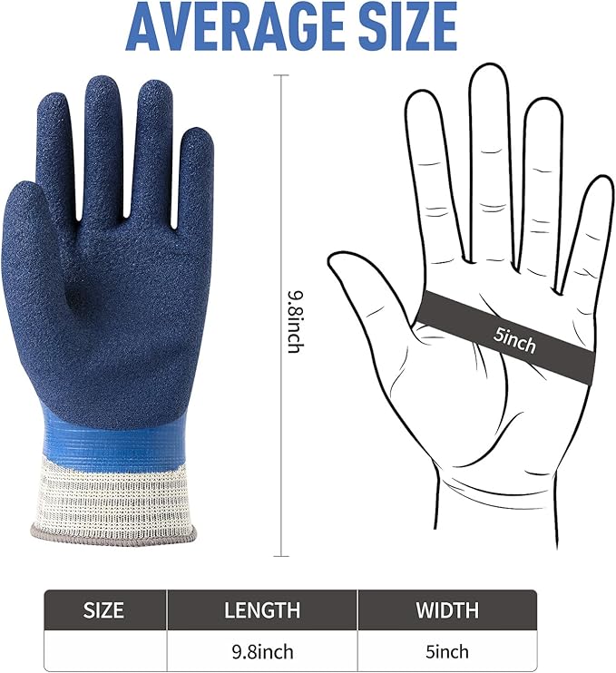 Electrician Insulated Gloves 1000V High Voltage, Waterproof for Palm Rubber Non-Slip Electrical Gloves