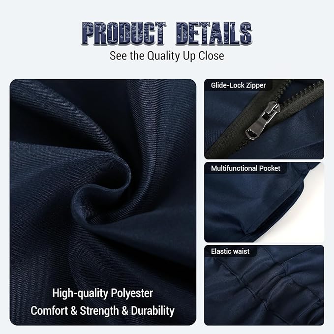 MCJC Coveralls for Men Adult Blue Jumpsuit Coveralls Mechanic Work Uniform Halloween Horror Killer Costume