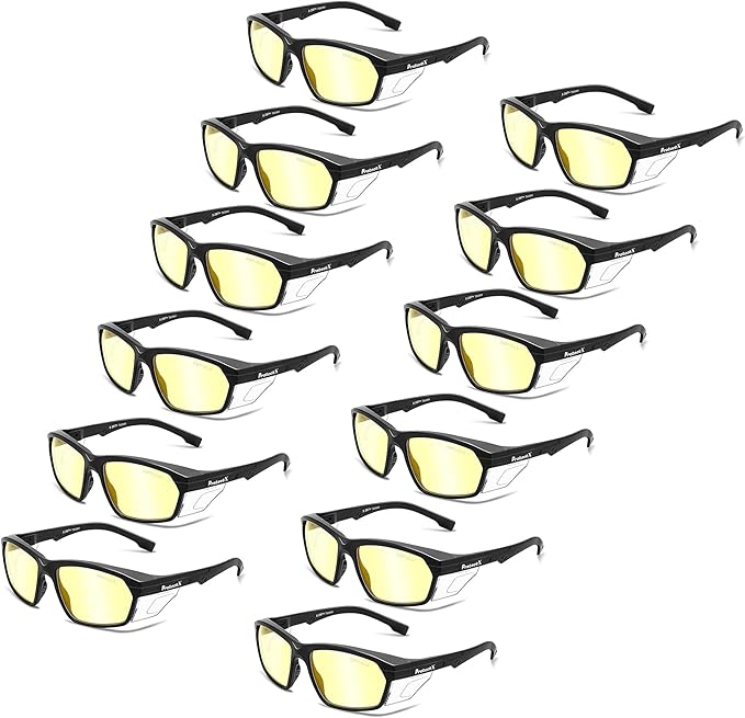 ProtectX Classic Safety Glasses, Anti-Fog Scratch Resistant Lenses, Protective Eyewear for Work, Indoor/Outdoor, ANSI Z87.1