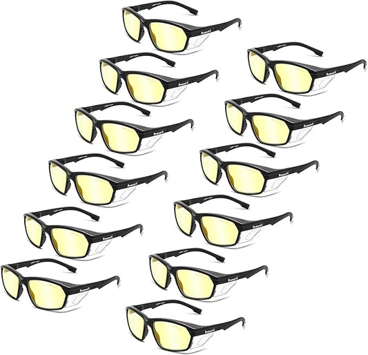 ProtectX Classic Safety Glasses, Anti-Fog Scratch Resistant Lenses, Protective Eyewear for Work, Indoor/Outdoor, ANSI Z87.1