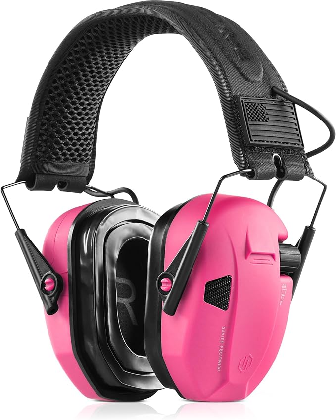Savior Equipment Apollo Electronic Earmuffs For Shooting w/Gel Ear Pads, 24dB NRR, Noise Cancelling Ear Protection Headset