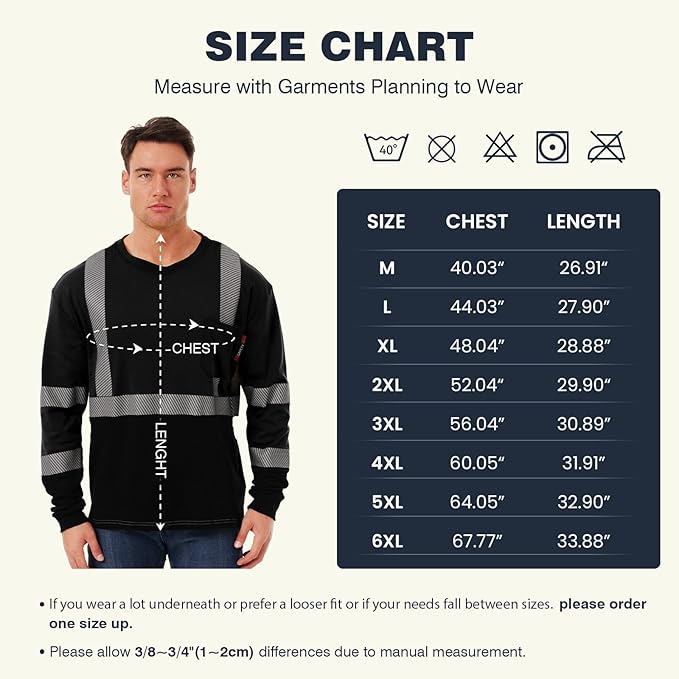 SKSAFETY FR Shirts for Men Long Sleeve, Welding Shirt 6oz Lightweight High Vis Fire Resistant Flame Retardant Shirt CAT2