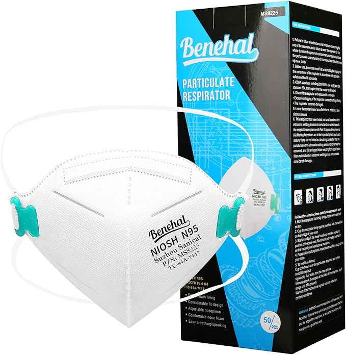 N95 NIOSH Approved Mask Particulate Respirators,N95 Face Masks Respirators, Individually Wrapped