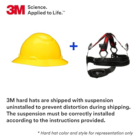 3M Hard Hat SecureFit H-801SFR-UV, White, Non-Vented Full Brim Style Safety Helmet with Uvicator Sensor, 4-Point Pressure Diffusion Ratchet Suspension, ANSI Z87.1