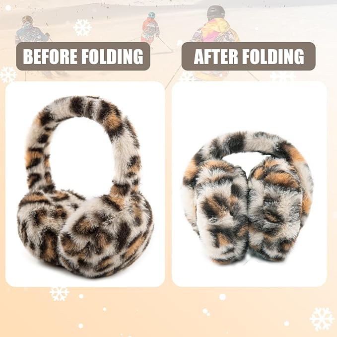 Kids Winter Earmuffs Baby Warm Ear Muff Girls Cute Furry Ear Warmers Boys Foldable Ear Covers for Cold Weather