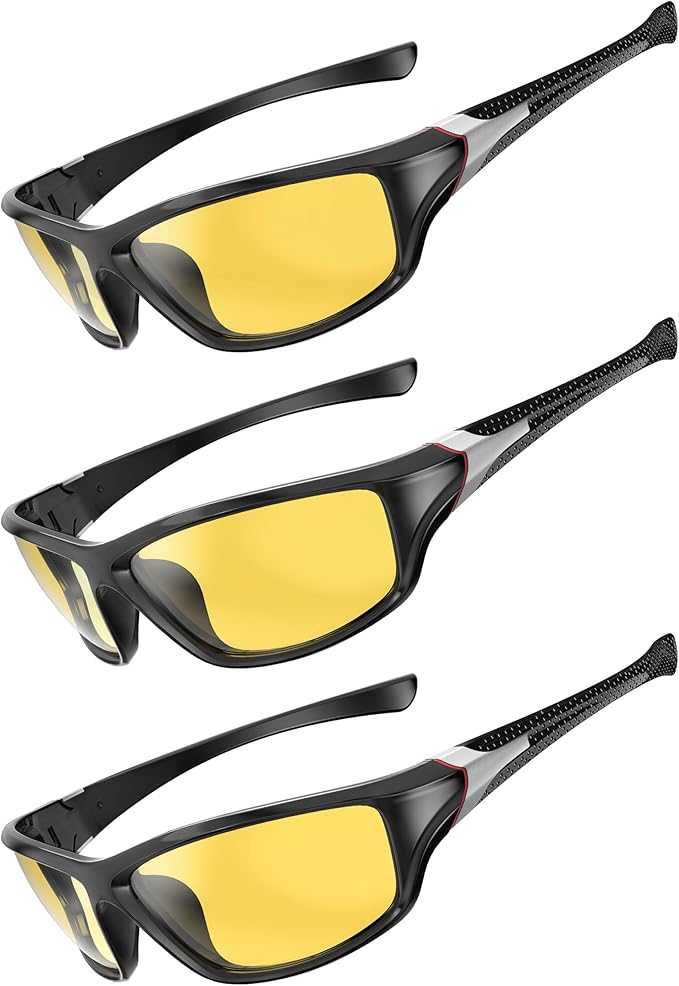 Polarized-Sunglasses-Men Sports Mens-Sunglasses: Sun-Glasses with UV400 Protection for Driving Golf Fishing Running