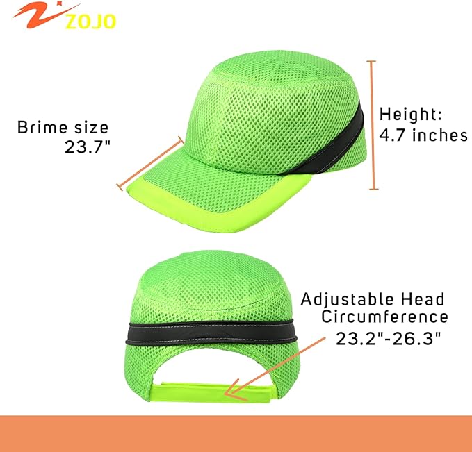 Zojo Baseball Bump Cap Hard Hat Helmet,5PCS Reflective Breathable Lightweight Safety Cap for Men and Women