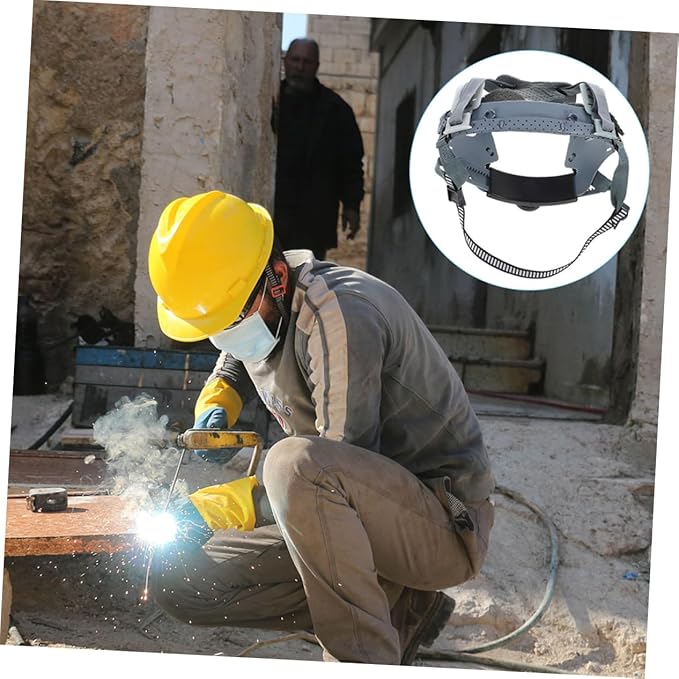 2-Pack Adjustable Hard Hat Liner Replacement Safety Helmet Suspension Foam Insert for Comfort and Support for Construction and Industrial Use