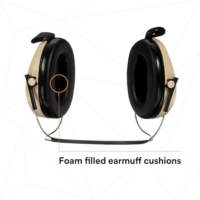 3M PELTOR Hearing Protection Optime 95 Earmuffs, Adjustable Earcups, E-A-Rfit Compatible, Stainless Steel